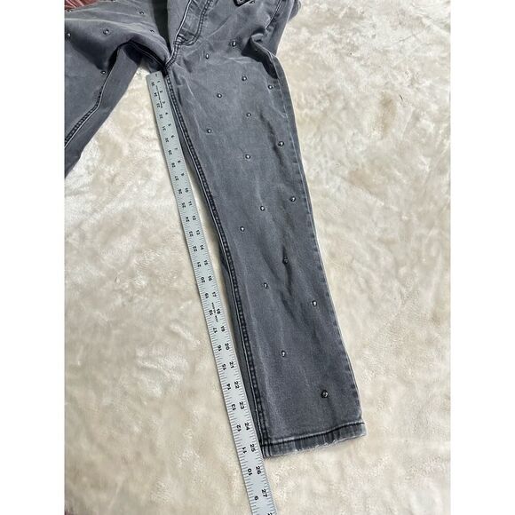 Joie Washed Onyx Pereh Jeans Women's 27 Faded Black Cotton Straight Studded RTR - Picture 9 of 10